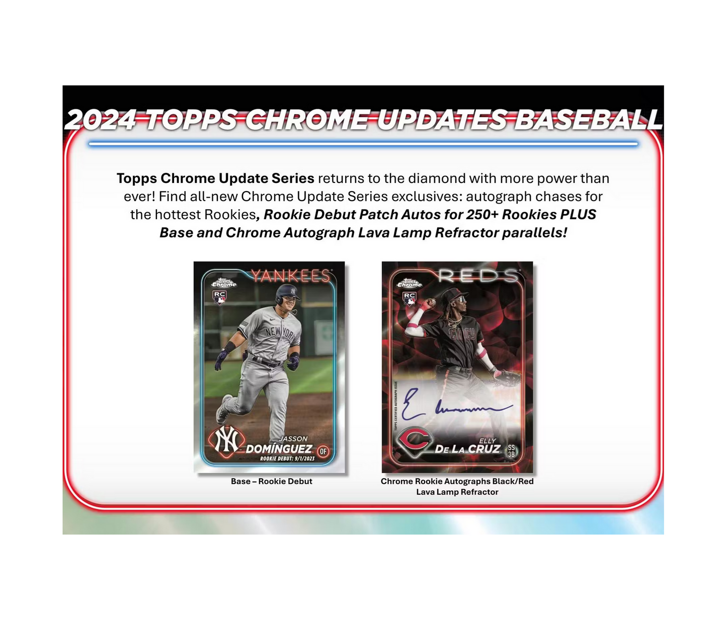 2024 Topps Chrome Update Series Baseball Hobby Jumbo Box