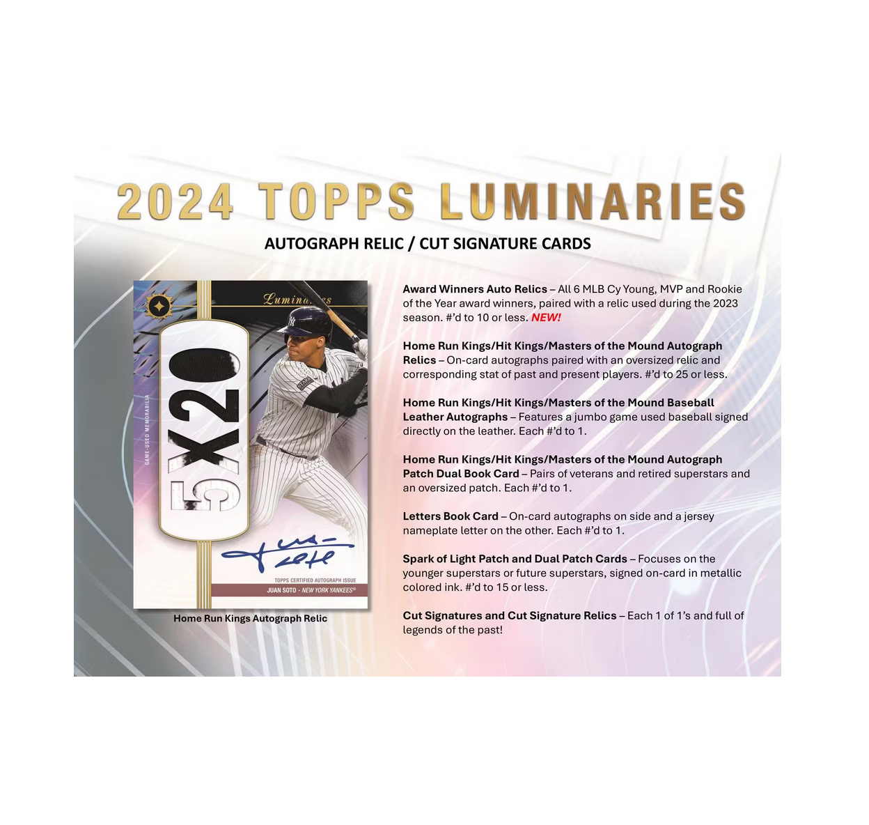 2024 Topps Luminaries Baseball Hobby Box