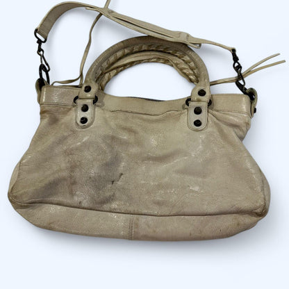 PreOwned Rare Balenciaga First Edition City Bag – White Leather